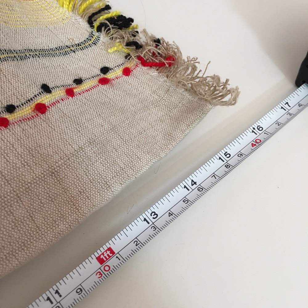 Vintage 1950 Retro Fabric Straw Rooster top handle made in Italy Market Tote Bag - Picture 7 of 14